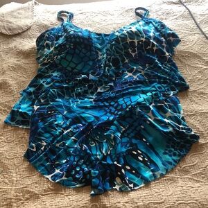 Magic Suit Blue and White Swimwear top